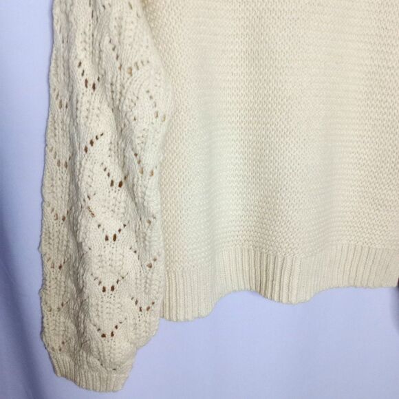 Universal Thread Chunky Knit Sweater Oversized Mock Neck Cotton Relaxed Med - Picture 4 of 5